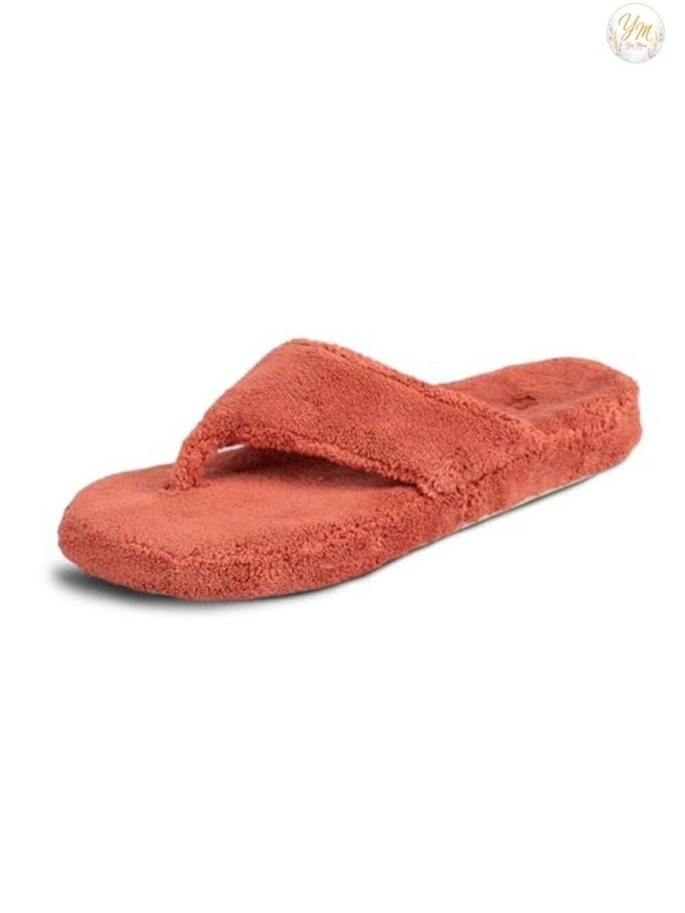 Women's Spa Thong Slippers with Plush Terry Lining, Arch Support, Machine
